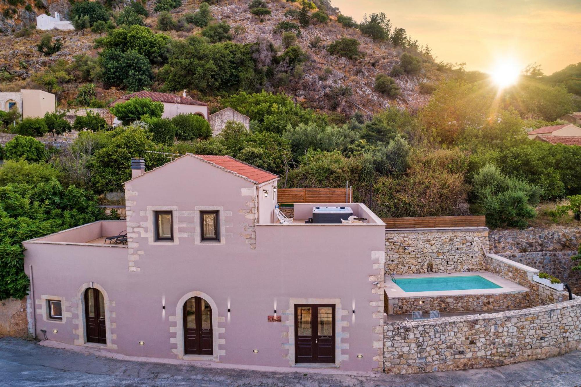 Olga'S Filoxenia - Villa Aladanos-Private Pool And Heated Jacuzzi Makhairoí Eksteriør billede
